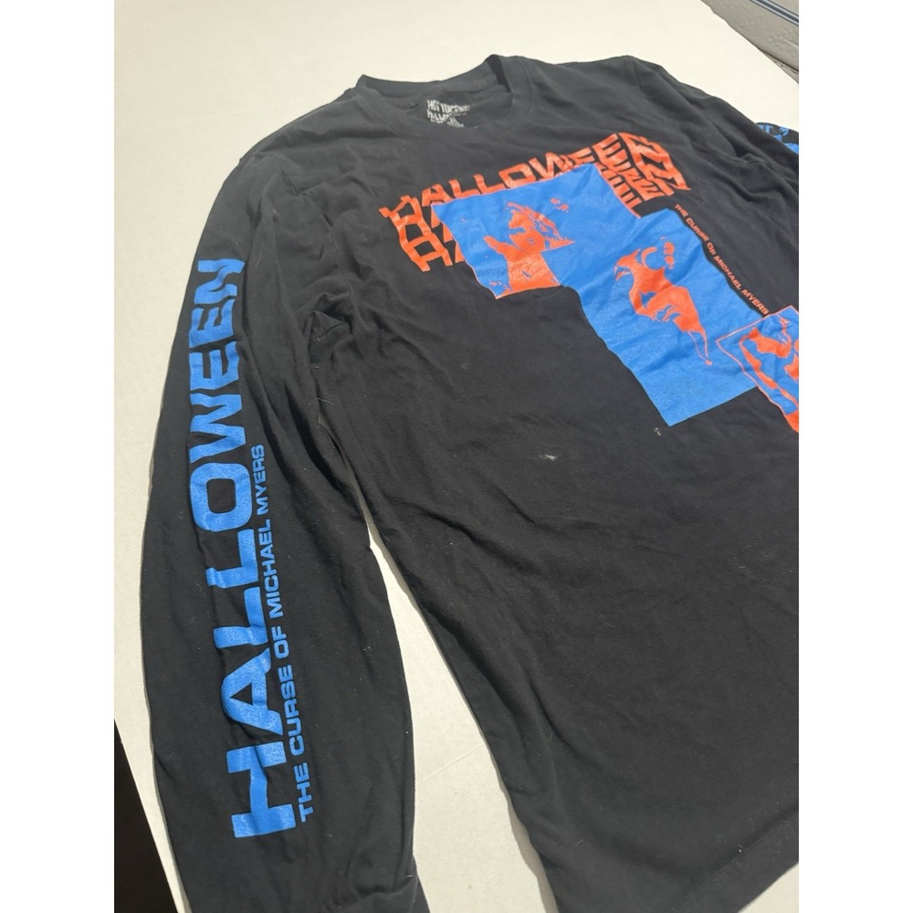 Hot Topic Halloween Michael Myers LS Black Tee, Front & Back 2x T-shirt - Picture 2 of 6
